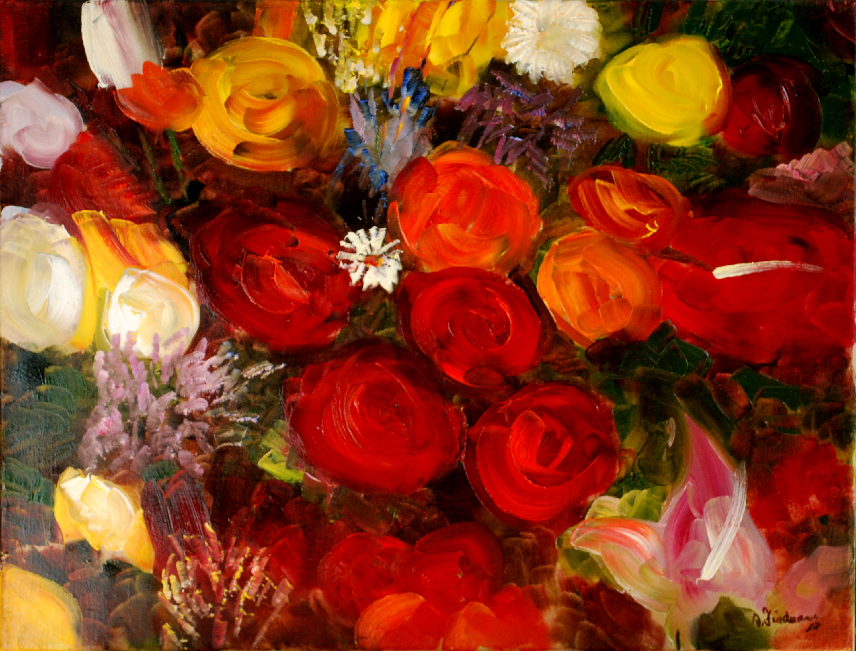 Bunter Blumenschmuck beim Wiener Neujahrskonzert 2010