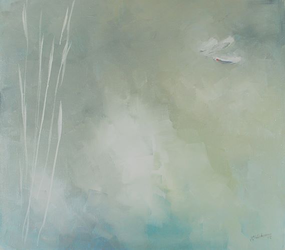 Drei Boote im ruhigen See