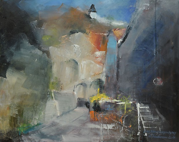 Schlossbergplatz und Aufgang zum Uhrturm